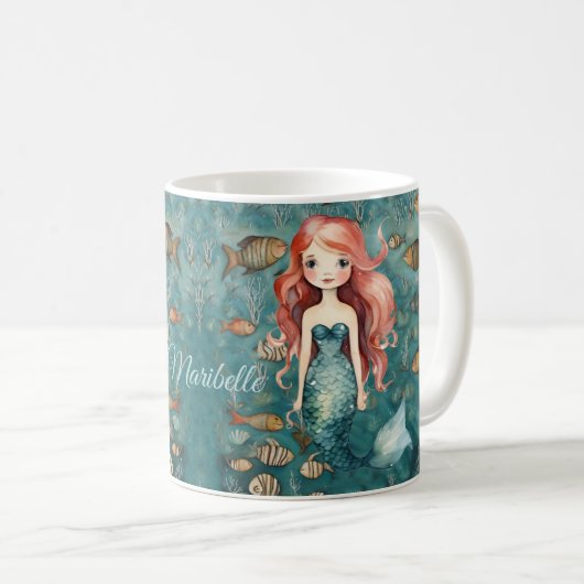 Cute Mermaid Koffiemok (Voorkant rechts)