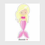 Cute Mermaid, Little Mermaid, Blonde Hair, Tail Sticker (Vel)