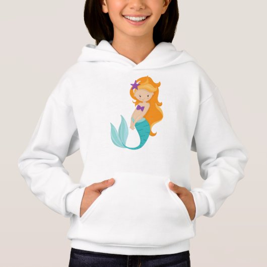Cute Mermaid, Little Mermaid, Oranje Hair, Star (Voorkant)
