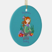 Cute Mermaid Little Sister Keramisch Ornament (Rechts)