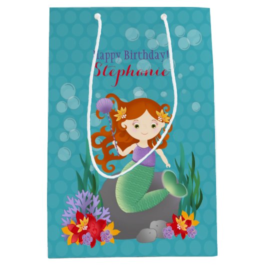 Cute Mermaid Medium Cadeauzakje (Voorkant)