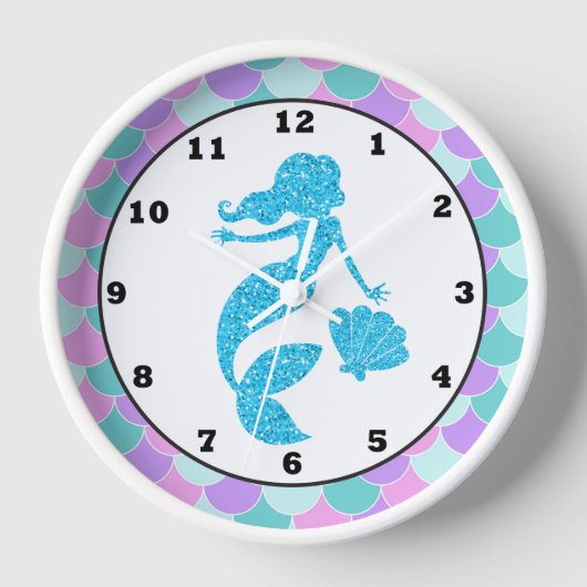 Cute Mermaid meisjes klok (Voorkant)