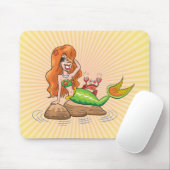 Cute Mermaid Muismat (Met muis)