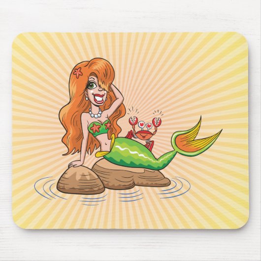 Cute Mermaid Muismat (Voorkant)