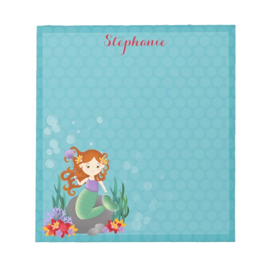 Cute Mermaid Notitieblok (Voorkant)