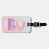 Cute Mermaid Ombre Girl Name Bagagelabel (Voorkant horizontaal)