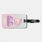 Cute Mermaid Ombre Girl Name Bagagelabel (Achterkant horizontaal)