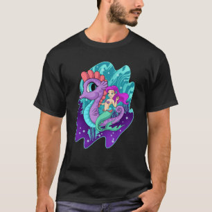 Cute Mermaid on Zee Horse Sirens Aquatic Creater T-shirt