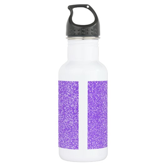 Cute Mermaid Paars Glitter Personalized Waterfles (Achterkant)