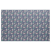 Cute Mermaid Pattern fabric Stof (Yard (91,4 cm))