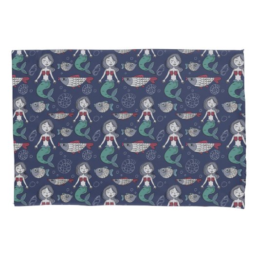Cute Mermaid Pattern-kloosters Kussensloop (Voorkant)