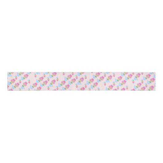 Cute Mermaid Pattern Ribbon Grosgrain Lint (Voorkant)