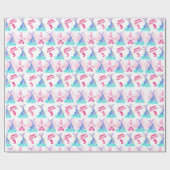 Cute Mermaid Personalized Birthday Cadeaupapier (Vlak)