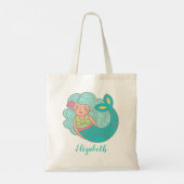 Cute Mermaid Personalized Canvas tas (Achterkant)