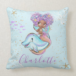 Cute Mermaid Personalized Girl Baby Kussen