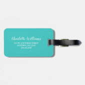 Cute Mermaid Personalized Girl Bagagelabel (Achterkant horizontaal)