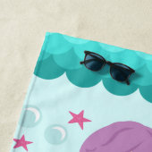 Cute Mermaid Personalized Girl Strandlaken (In situ)