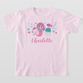 Cute Mermaid Personalized Girl T-shirt (Laagn)