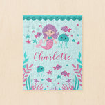 Cute Mermaid Personalized Kinderen Legpuzzel<br><div class="desc">Deze custom zeemeermin puzzel kan eenvoudig gepersonaliseerd worden met een kinder naam voor een uniek cadeau!</div>