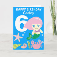 Cute Mermaid Personated Any Age Birthday