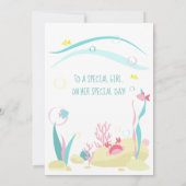 Cute Mermaid Pink en Mint Birthday for Girl (Achterkant)