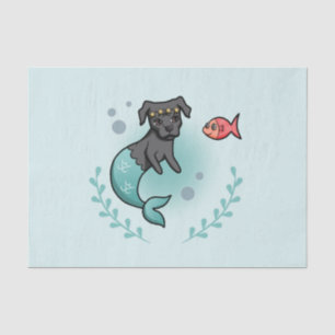 Cute Mermaid Princess Dog Cartoon Illustration Tissuepapier