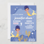 Cute Mermaid Princess Underwater Golden Mermaid Kaart (Voorkant)