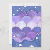 Cute Mermaid Princess Underwater Golden Mermaid Kaart (Achterkant)