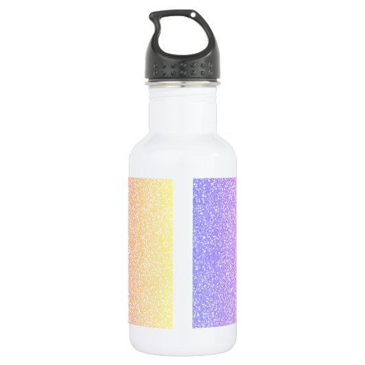 Cute Mermaid Rainbow Glitter Personalized Waterfles (Achterkant)
