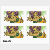 Cute Mermaid Rechthoekige Sticker (Vel)