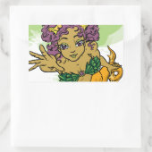 Cute Mermaid Rechthoekige Sticker (Tas)