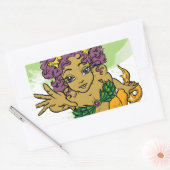 Cute Mermaid Rechthoekige Sticker (Envelop)
