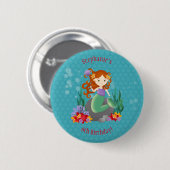 Cute Mermaid Ronde Button 5,7 Cm (Voorkant /achterkant)