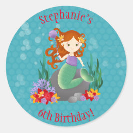 Cute Mermaid Ronde Sticker