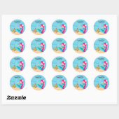 Cute Mermaid Ronde Sticker (Vel)