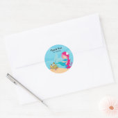 Cute Mermaid Ronde Sticker (Envelop)