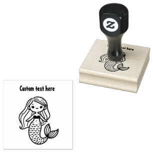 Cute Mermaid Rubberstempel