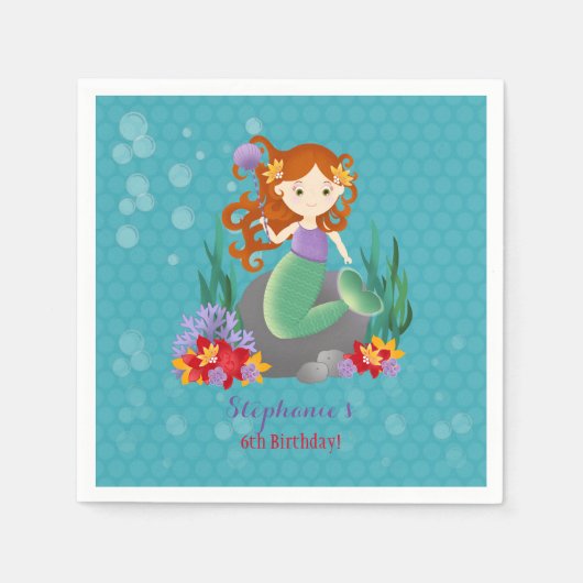 Cute Mermaid Servetten (Voorkant)