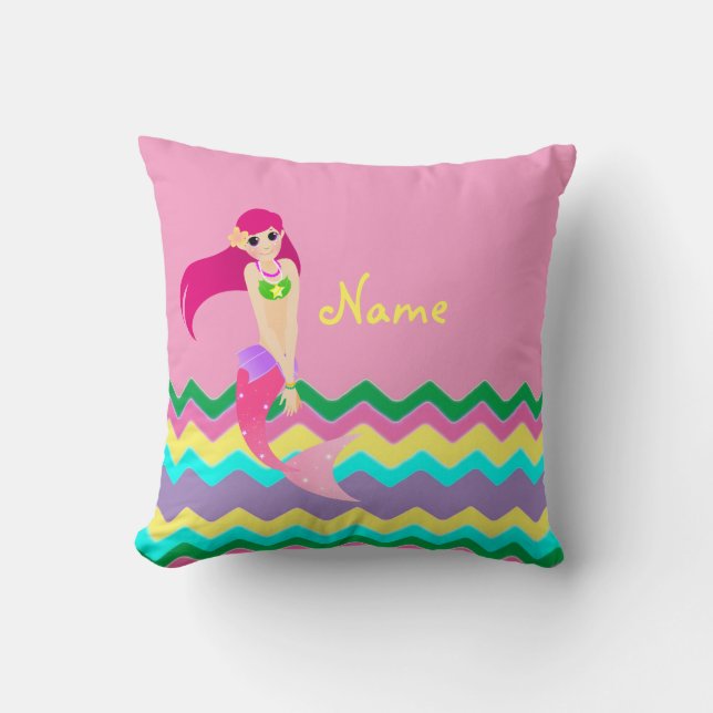 Cute Mermaid Sierkussen 16 x 16 inch (Voorkant)