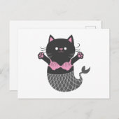 Cute mermaid silhouette - Kies een achterkleur Briefkaart (Voorkant / Achterkant)