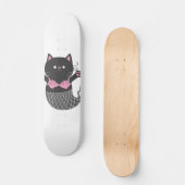 Cute mermaid silhouette - Kies een achterkleur Persoonlijk Skateboard (Voorkant)