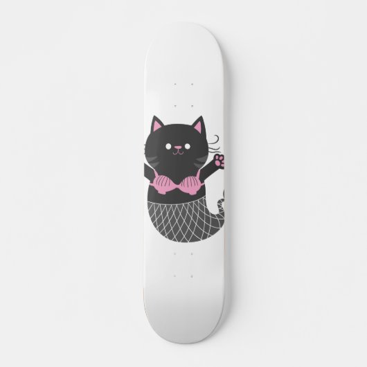 Cute mermaid silhouette - Kies een achterkleur Persoonlijk Skateboard (Voorkant)