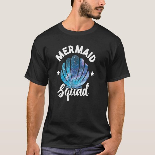 Cute Mermaid Squad Seashell Matching Mermaid Squad T-shirt (Voorkant)