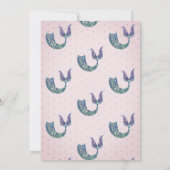 Cute Mermaid Tail Baby shower Kaart (Achterkant)