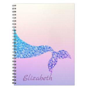 Cute Mermaid Tail, Ombre - Personalized Notitieboek