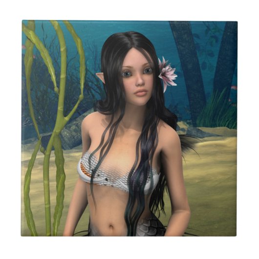 Cute Mermaid Tegeltje (Voorkant)