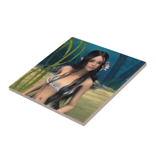 Cute Mermaid Tegeltje (Zijkant)