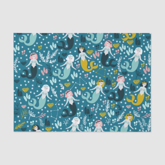 Cute Mermaid Tissue Paper Tissuepapier (Voorkant)