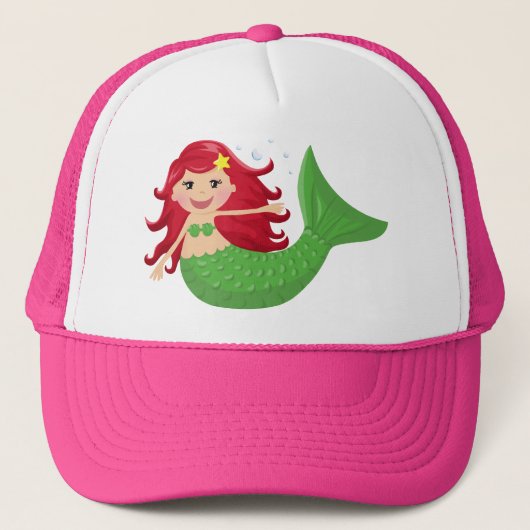 Cute Mermaid Trucker Pet (Voorkant)