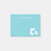 Cute mermaid turquoise gepersonaliseerde Post-it®  Post-it® Notes (Voorkant)